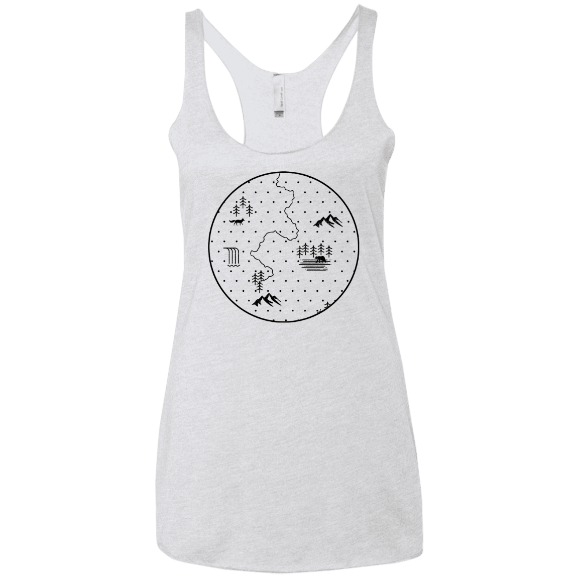 T-Shirts Heather White / X-Small Discovering Nature Women's Triblend Racerback Tank