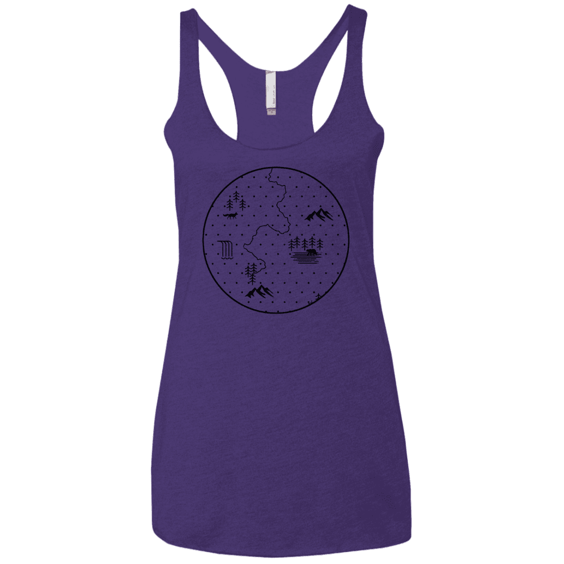 T-Shirts Purple Rush / X-Small Discovering Nature Women's Triblend Racerback Tank