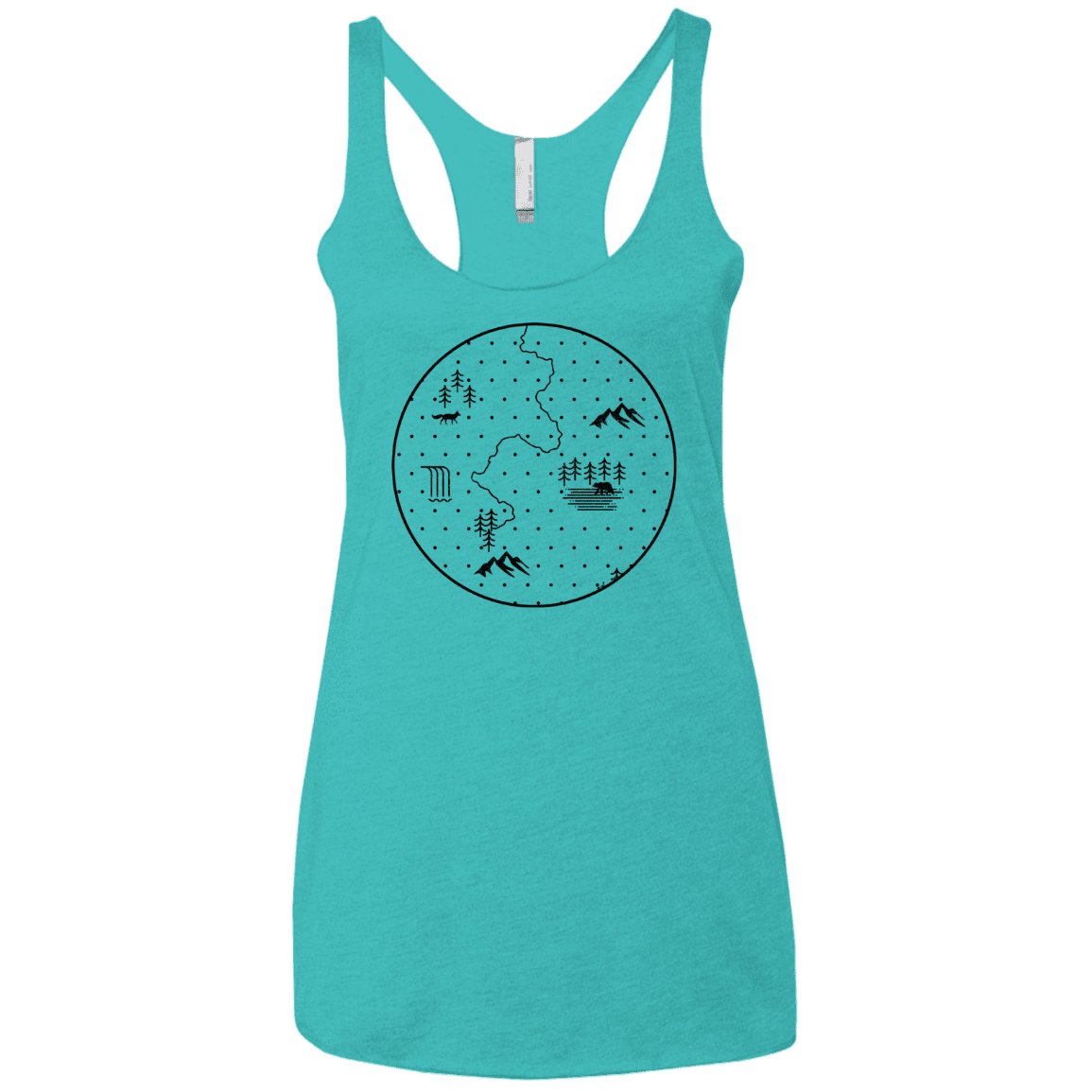 T-Shirts Tahiti Blue / X-Small Discovering Nature Women's Triblend Racerback Tank