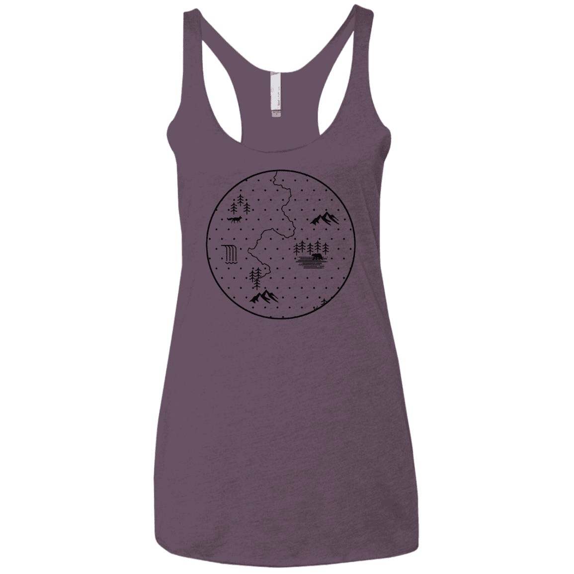 T-Shirts Vintage Purple / X-Small Discovering Nature Women's Triblend Racerback Tank