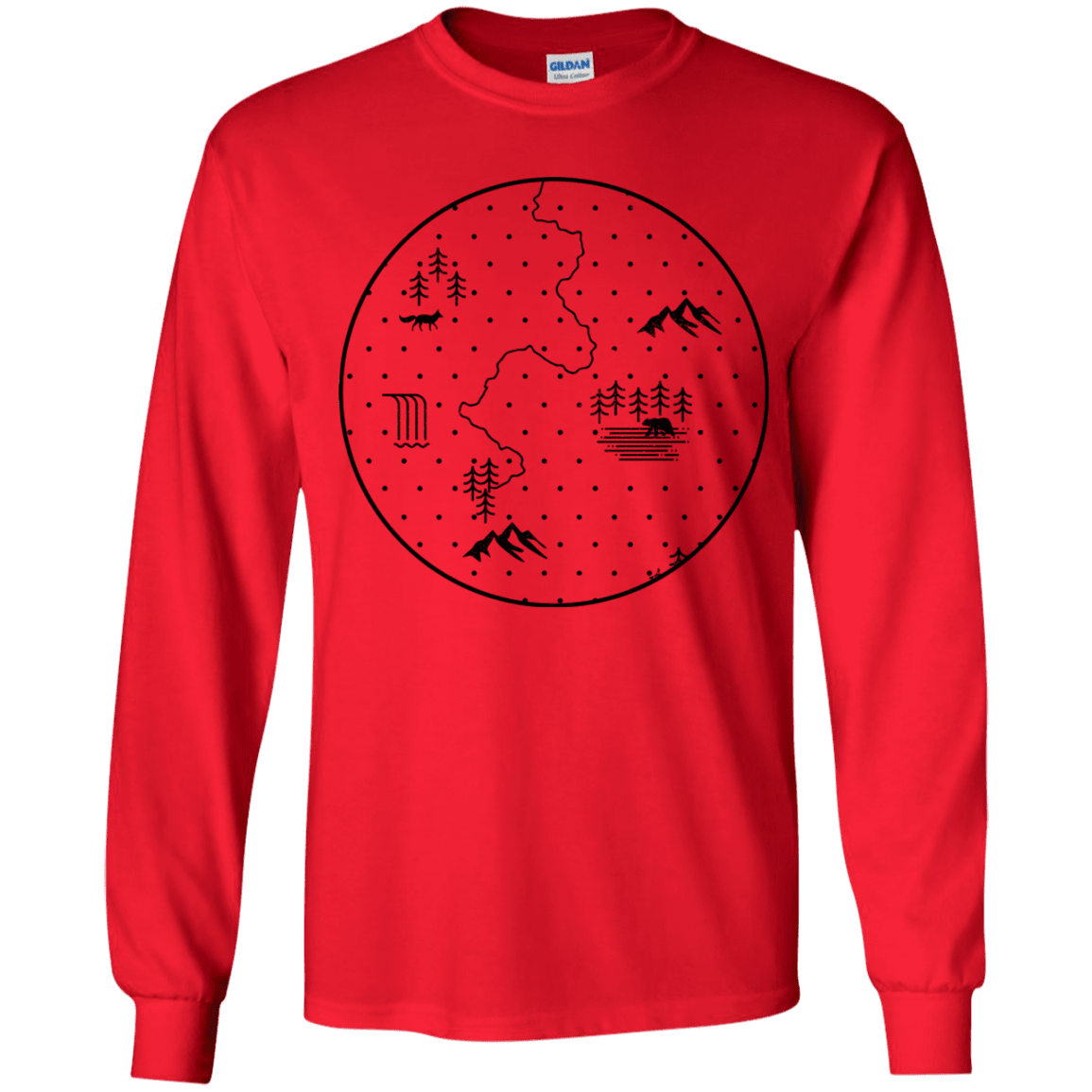 T-Shirts Red / YS Discovering Nature Youth Long Sleeve T-Shirt