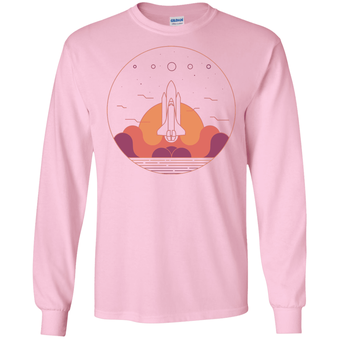 T-Shirts Light Pink / S Discovery Star Men's Long Sleeve T-Shirt
