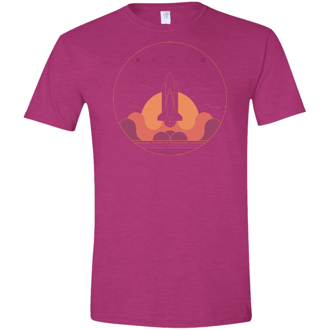 T-Shirts Antique Heliconia / S Discovery Star Men's Semi-Fitted Softstyle