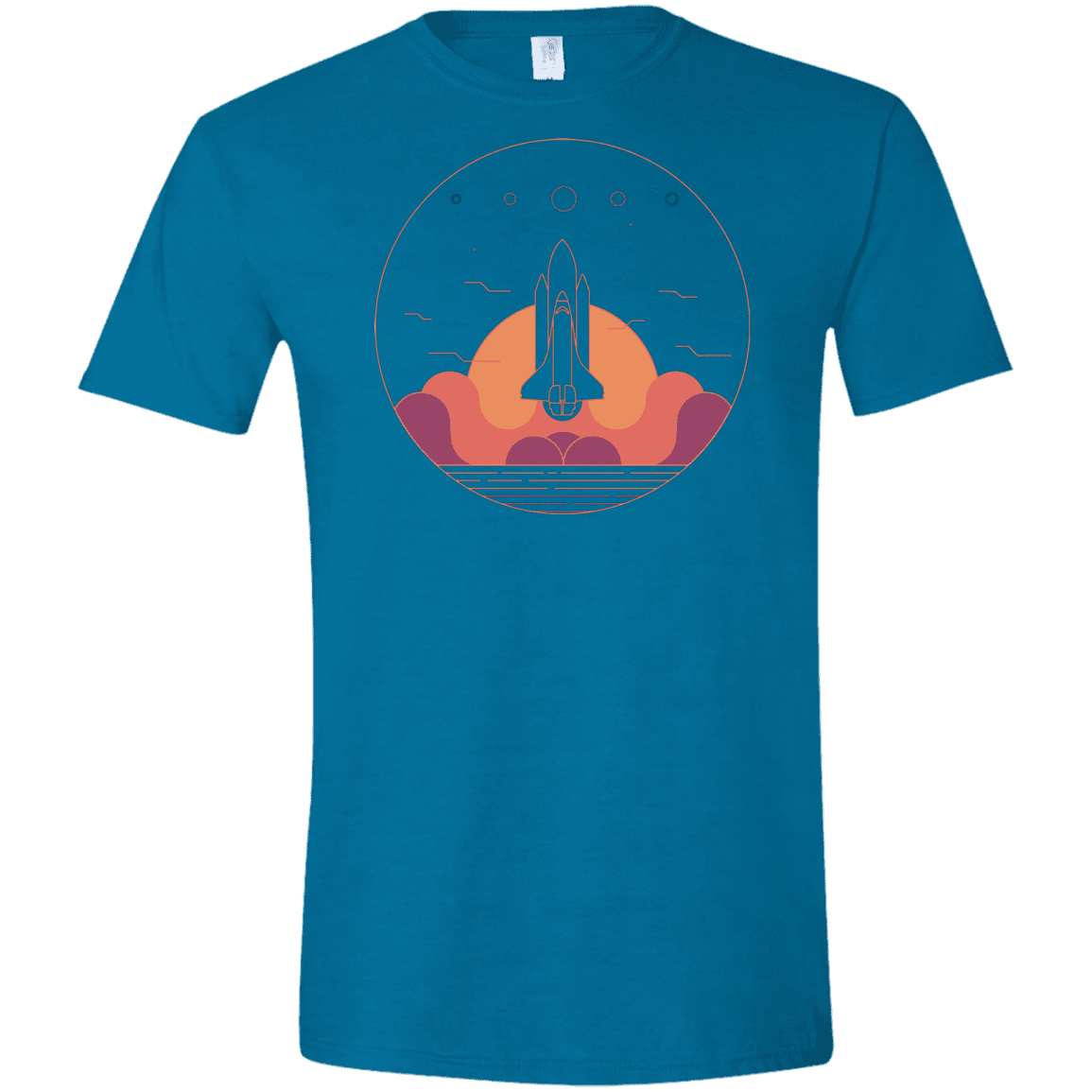 T-Shirts Antique Sapphire / S Discovery Star Men's Semi-Fitted Softstyle