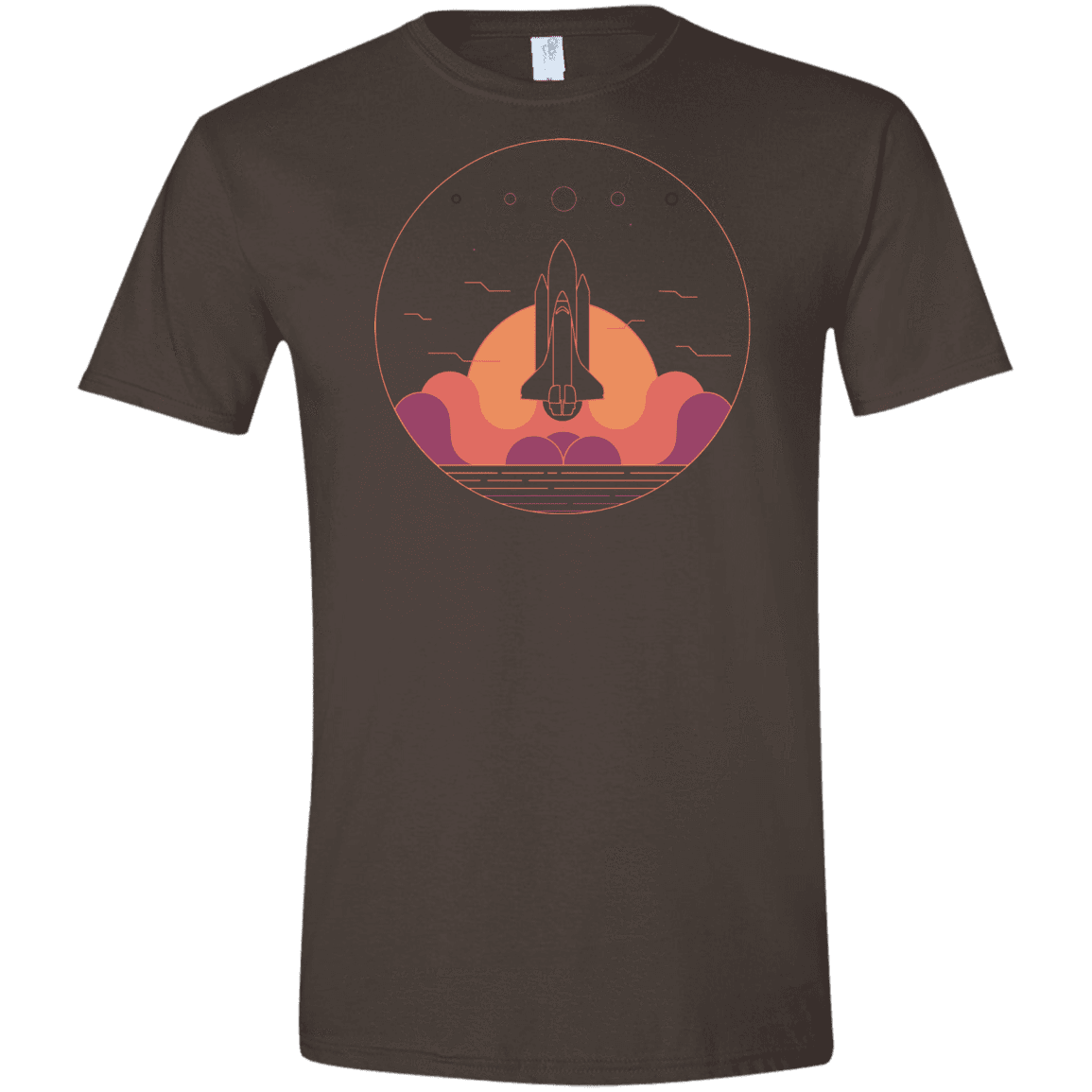 T-Shirts Dark Chocolate / S Discovery Star Men's Semi-Fitted Softstyle