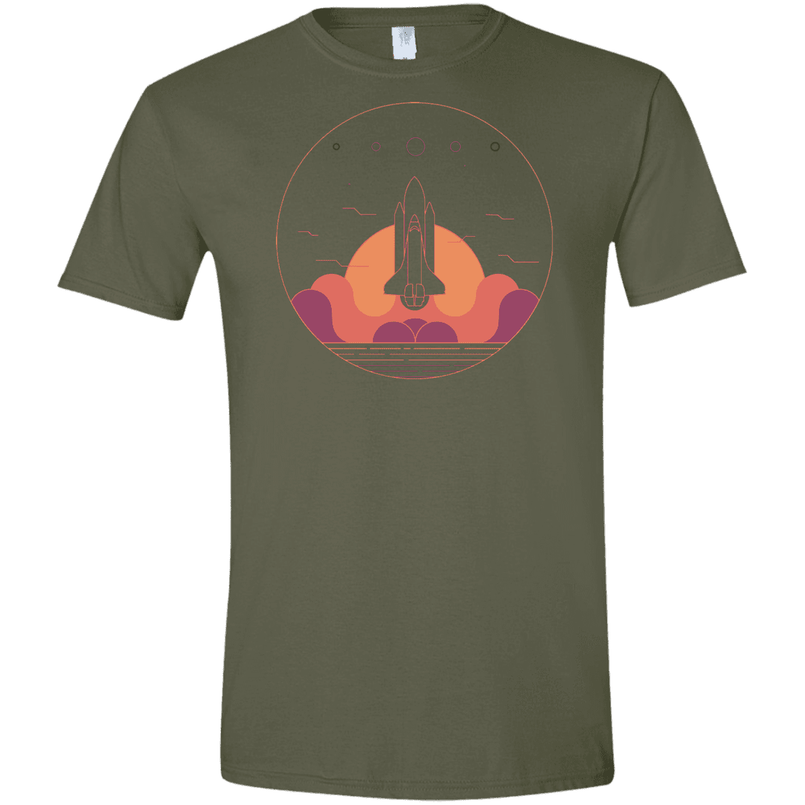 T-Shirts Military Green / S Discovery Star Men's Semi-Fitted Softstyle