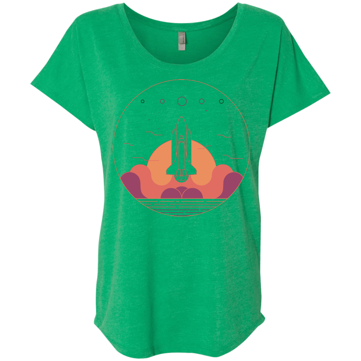 T-Shirts Envy / X-Small Discovery Star Triblend Dolman Sleeve