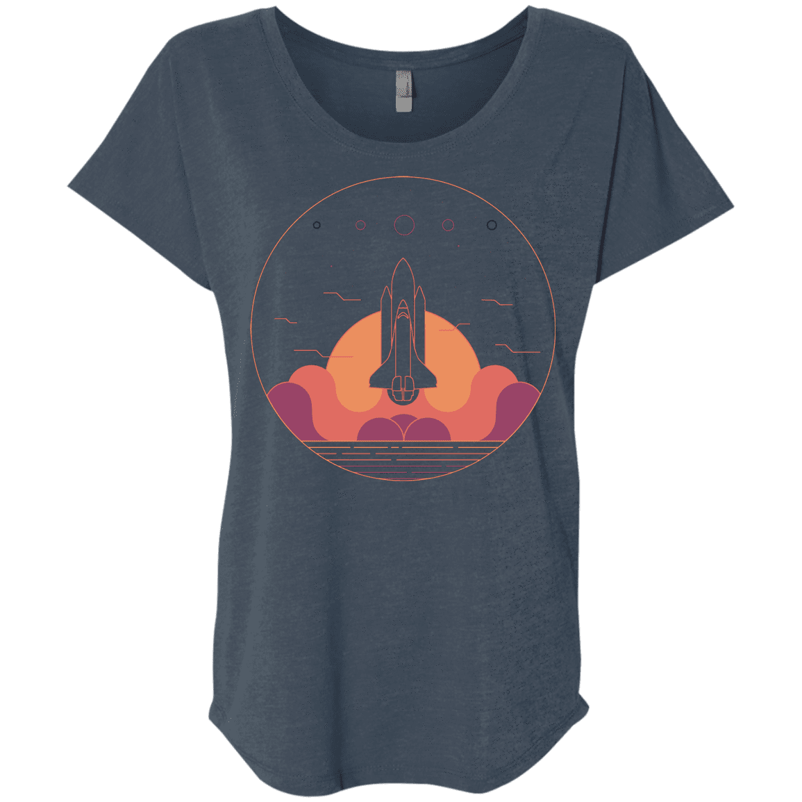 T-Shirts Indigo / X-Small Discovery Star Triblend Dolman Sleeve