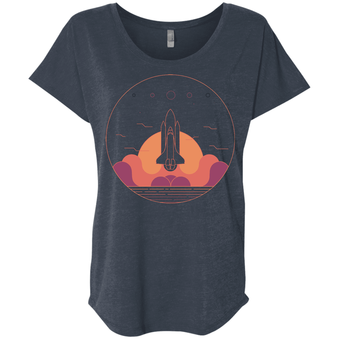 T-Shirts Vintage Navy / X-Small Discovery Star Triblend Dolman Sleeve