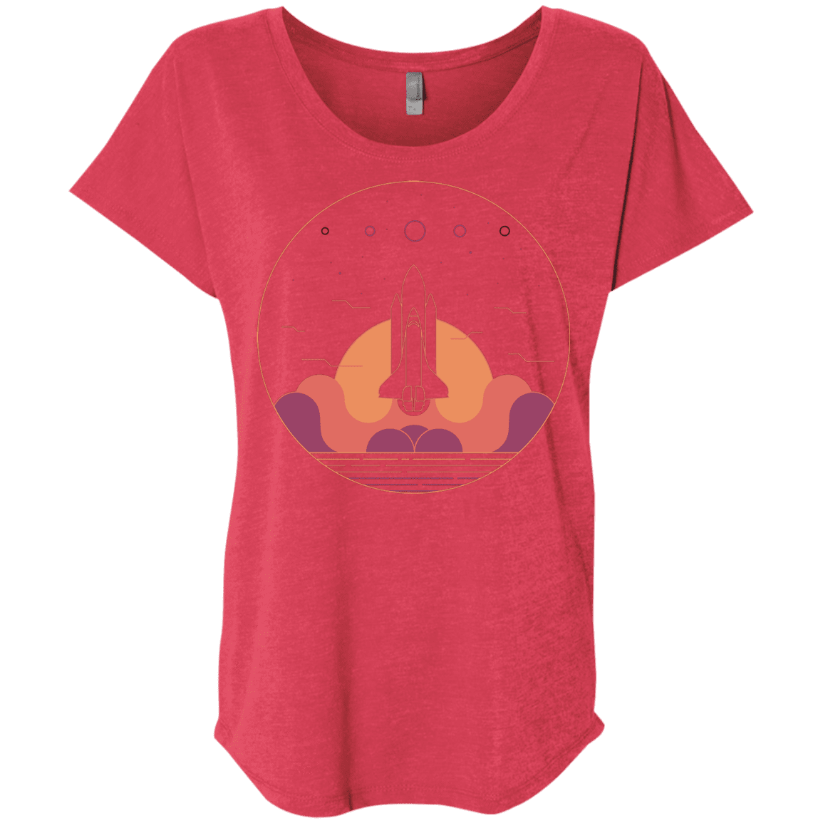 T-Shirts Vintage Red / X-Small Discovery Star Triblend Dolman Sleeve