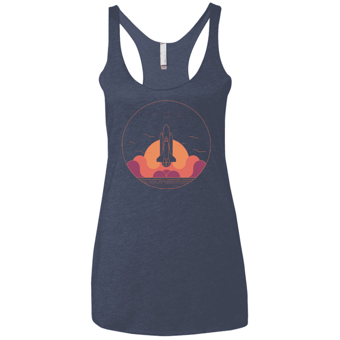 T-Shirts Vintage Navy / X-Small Discovery Star Women's Triblend Racerback Tank