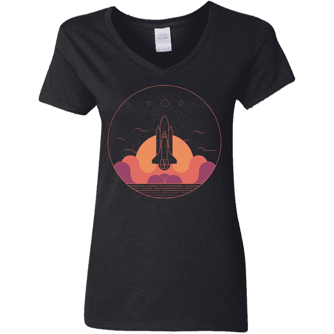 T-Shirts Black / S Discovery Star Women's V-Neck T-Shirt