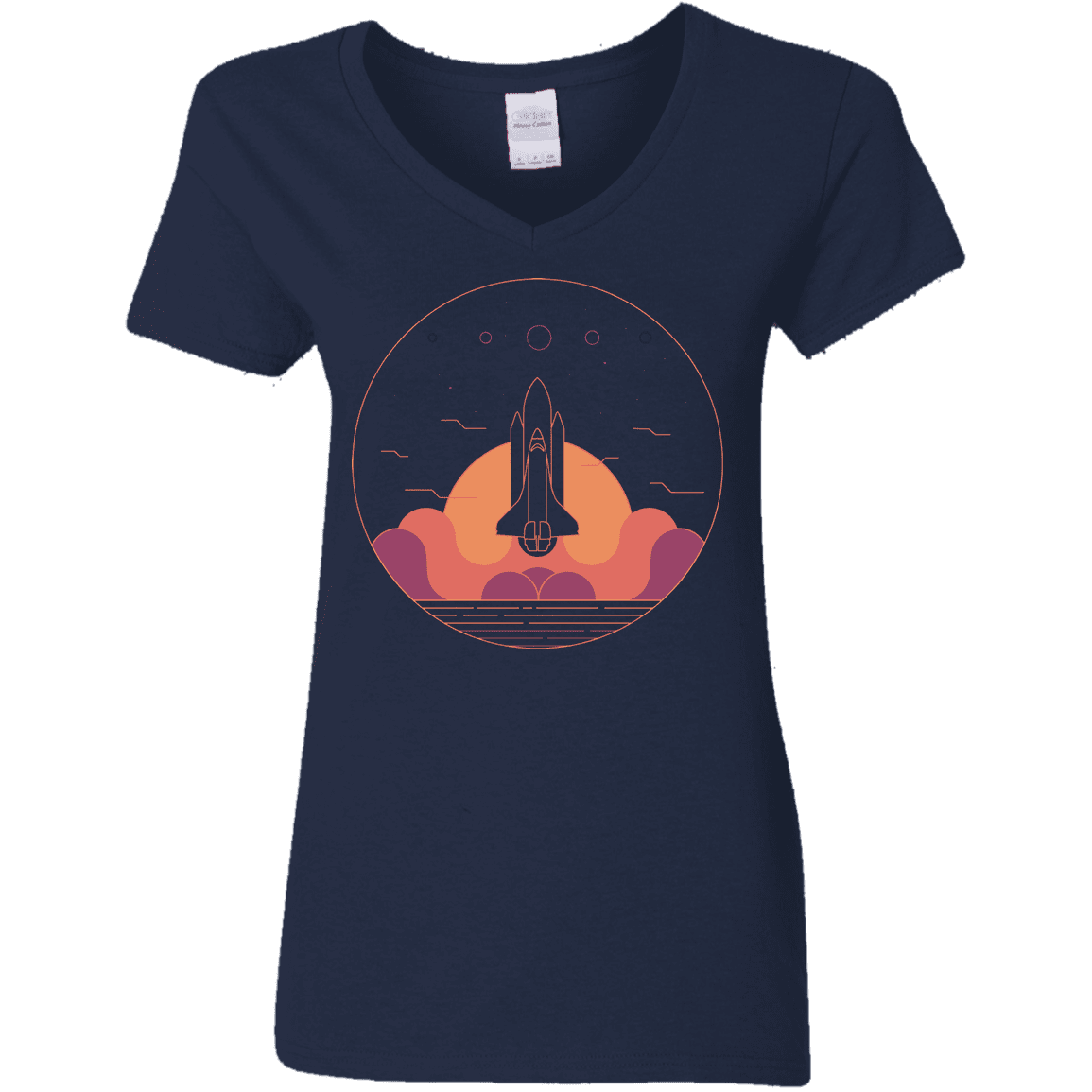 T-Shirts Navy / S Discovery Star Women's V-Neck T-Shirt