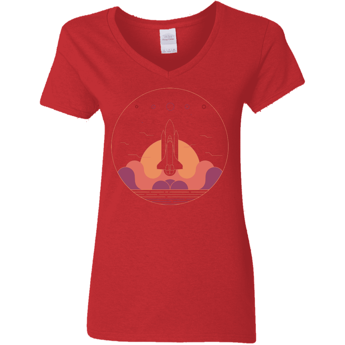 T-Shirts Red / S Discovery Star Women's V-Neck T-Shirt