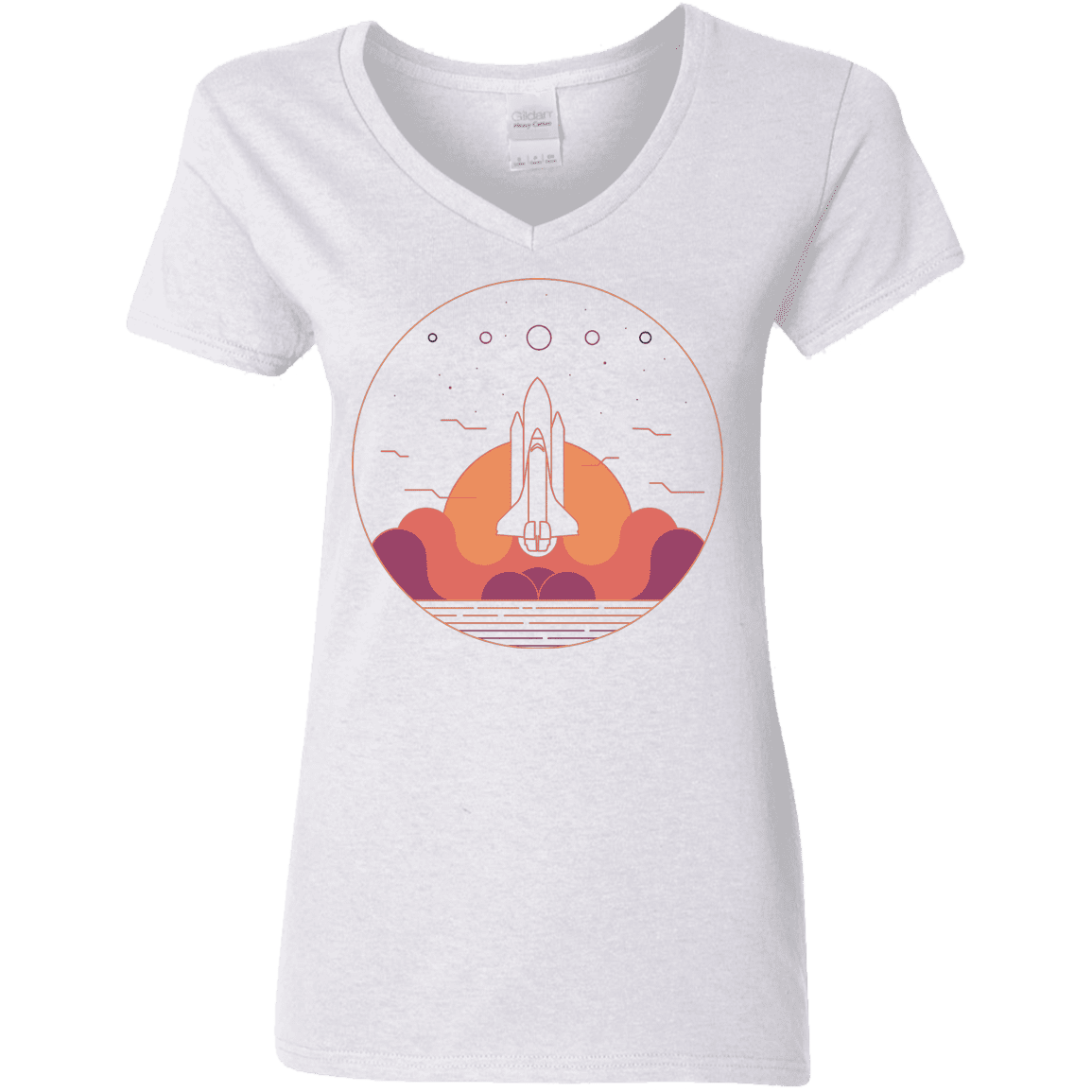 T-Shirts White / S Discovery Star Women's V-Neck T-Shirt