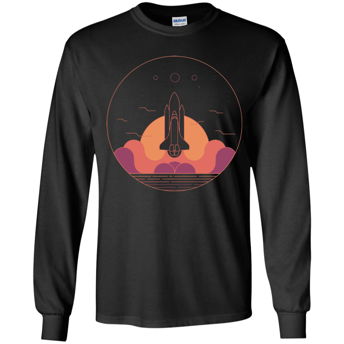 T-Shirts Black / YS Discovery Star Youth Long Sleeve T-Shirt
