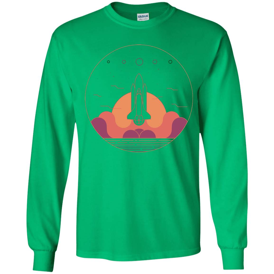 T-Shirts Irish Green / YS Discovery Star Youth Long Sleeve T-Shirt