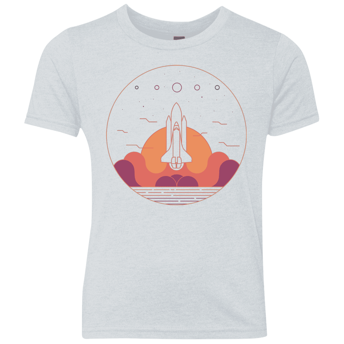 T-Shirts Heather White / YXS Discovery Star Youth Triblend T-Shirt