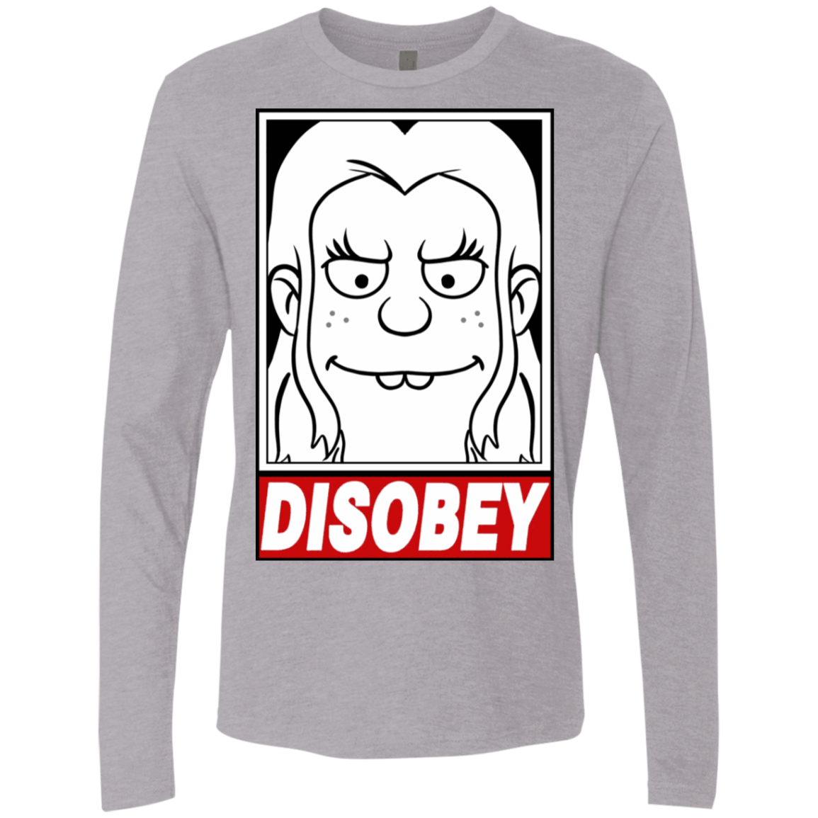 T-Shirts Heather Grey / S Disobey Men's Premium Long Sleeve