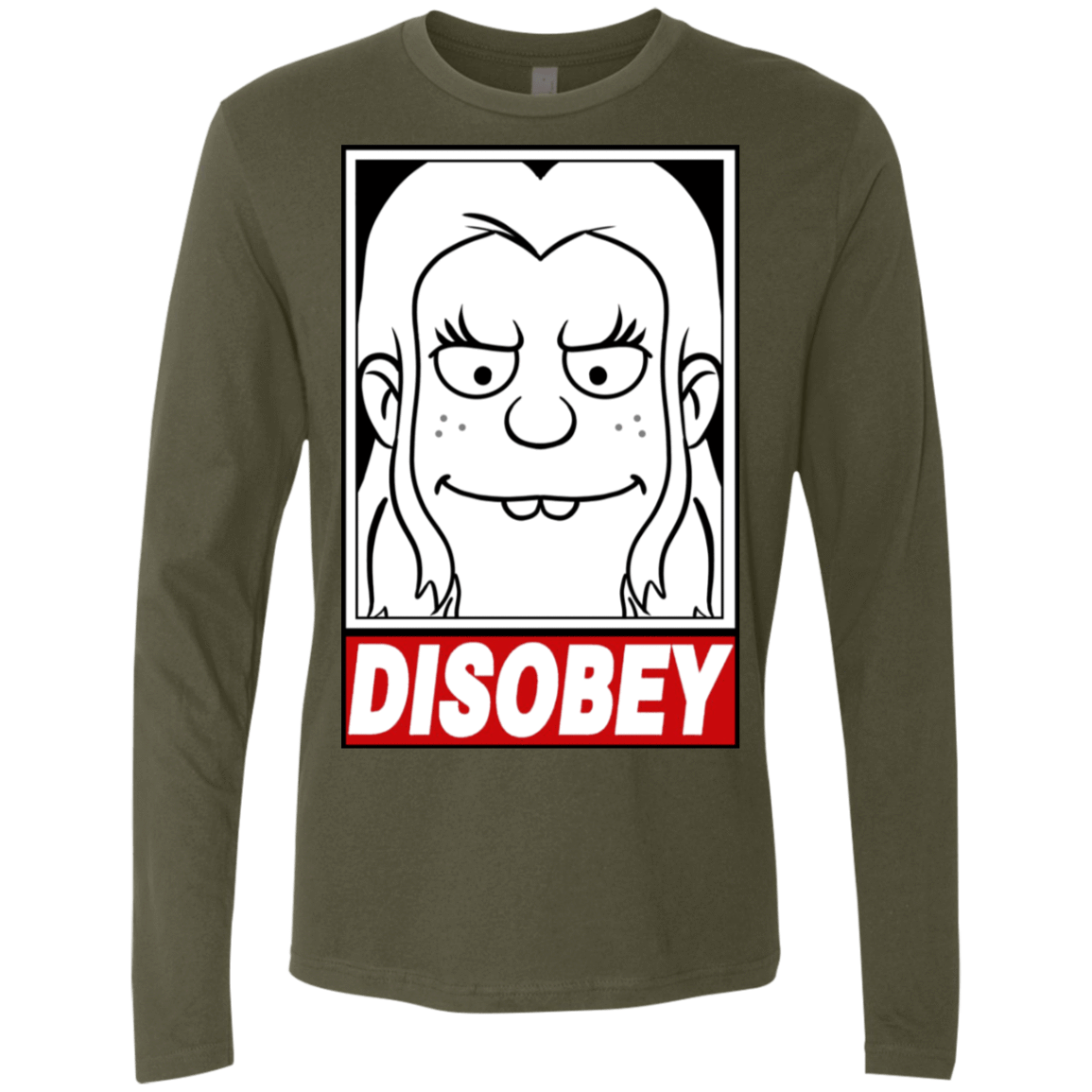 T-Shirts Military Green / S Disobey Men's Premium Long Sleeve