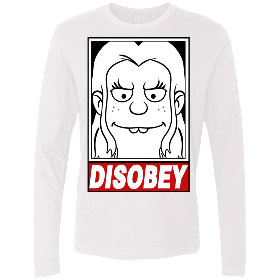 T-Shirts White / S Disobey Men's Premium Long Sleeve