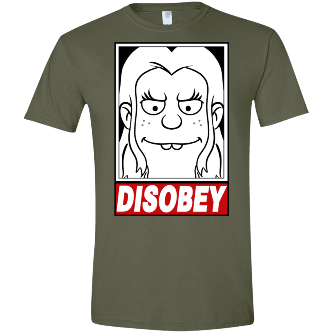 T-Shirts Military Green / S Disobey Men's Semi-Fitted Softstyle