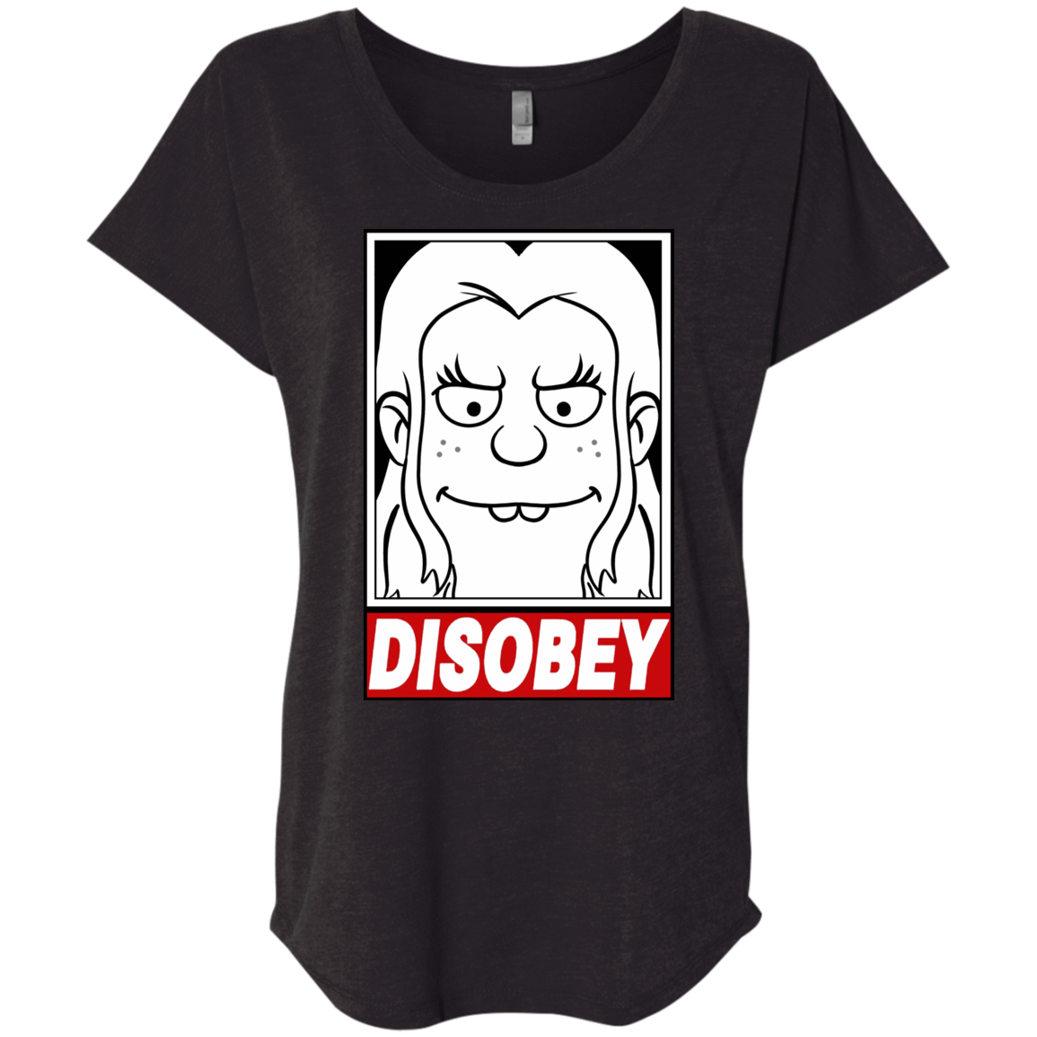 T-Shirts Vintage Black / X-Small Disobey Triblend Dolman Sleeve