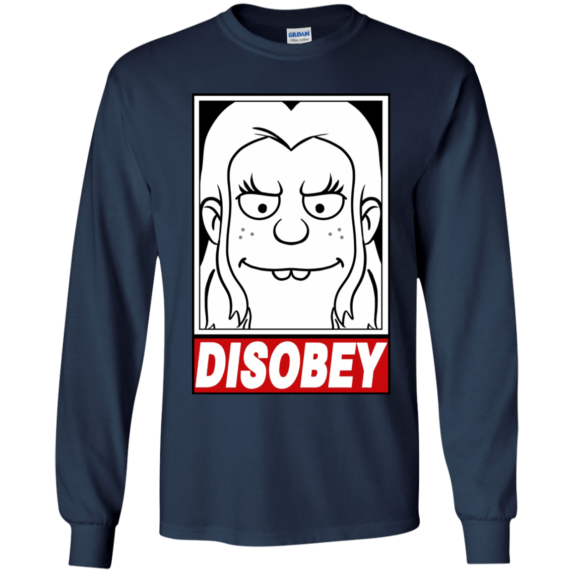T-Shirts Navy / YS Disobey Youth Long Sleeve T-Shirt