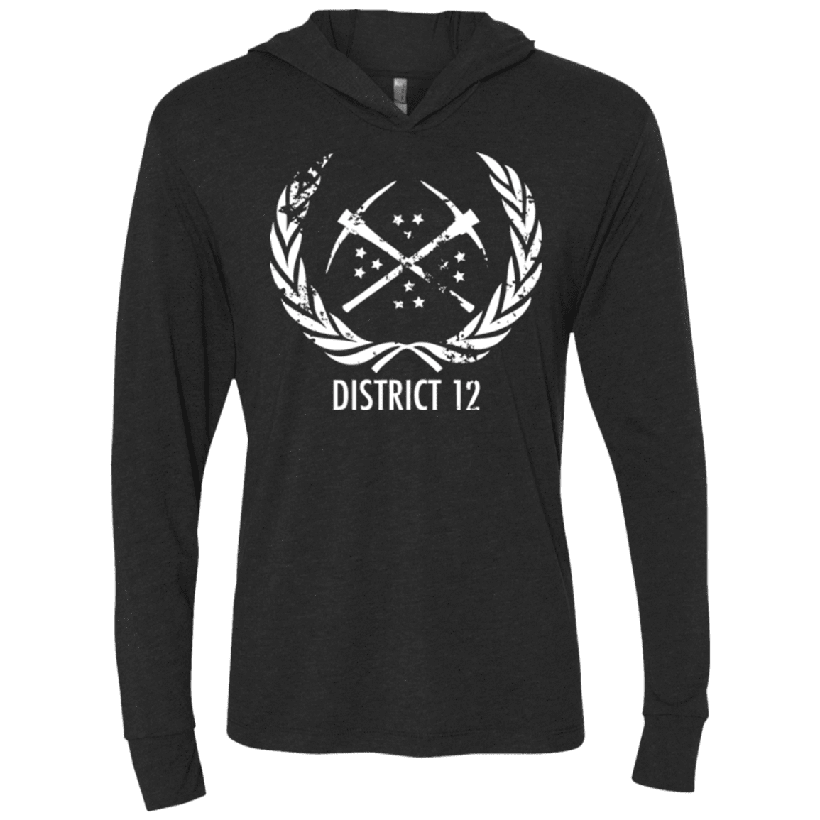T-Shirts Vintage Black / X-Small District 12 Triblend Long Sleeve Hoodie Tee