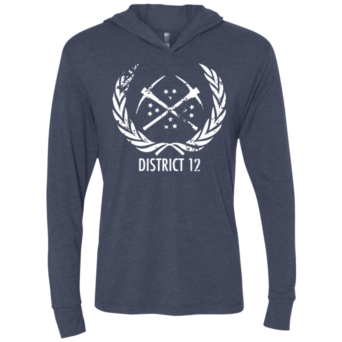 T-Shirts Vintage Navy / X-Small District 12 Triblend Long Sleeve Hoodie Tee