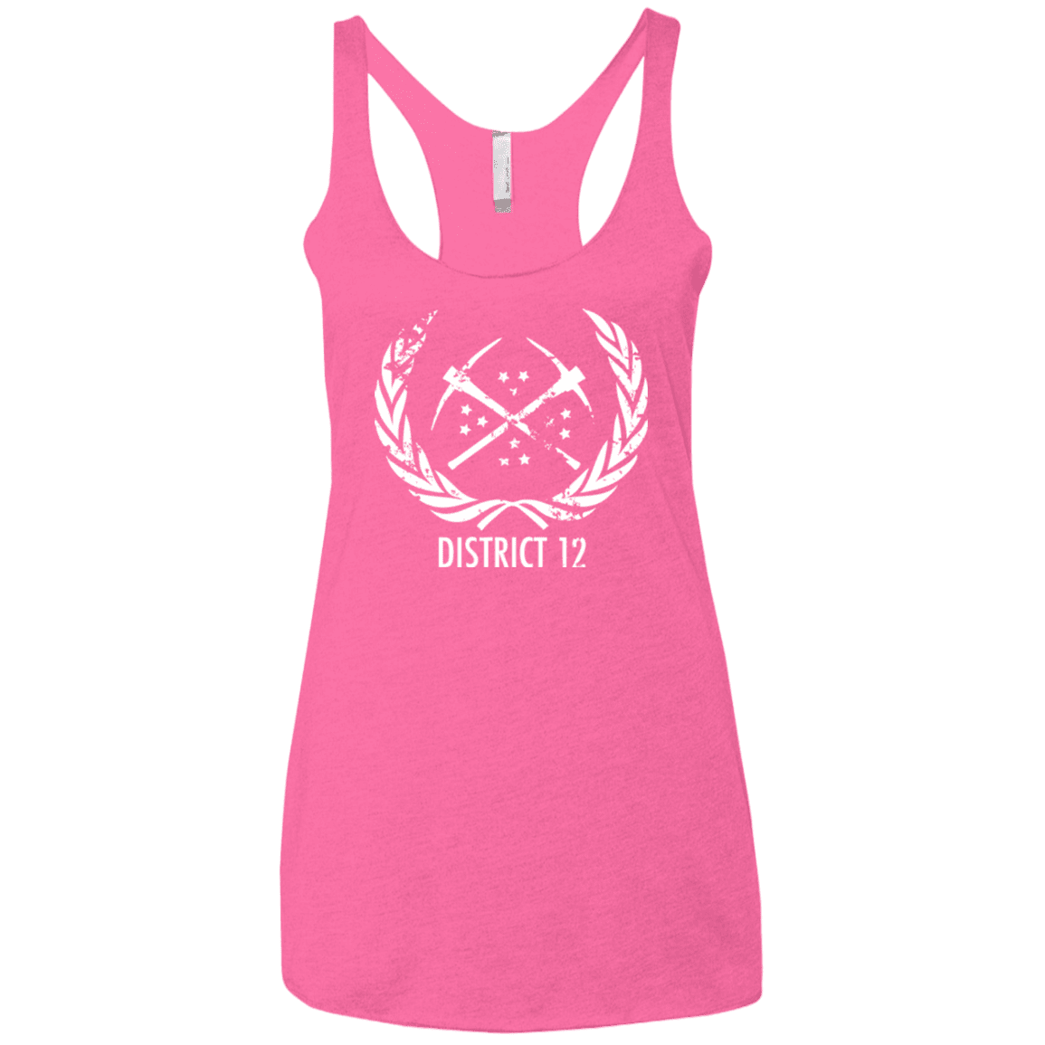T-Shirts Vintage Pink / X-Small District 12 Women's Triblend Racerback Tank