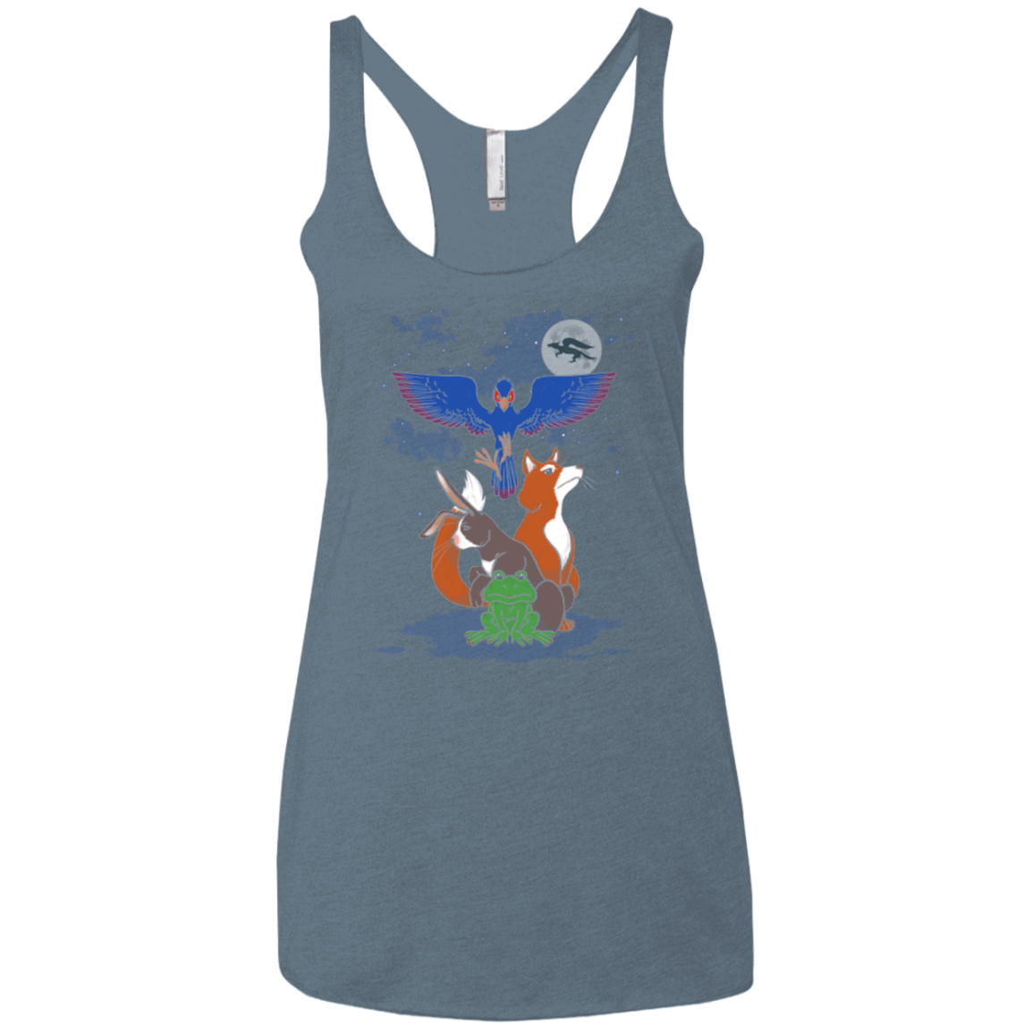 T-Shirts Indigo / X-Small Do a barrel roll Women's Triblend Racerback Tank