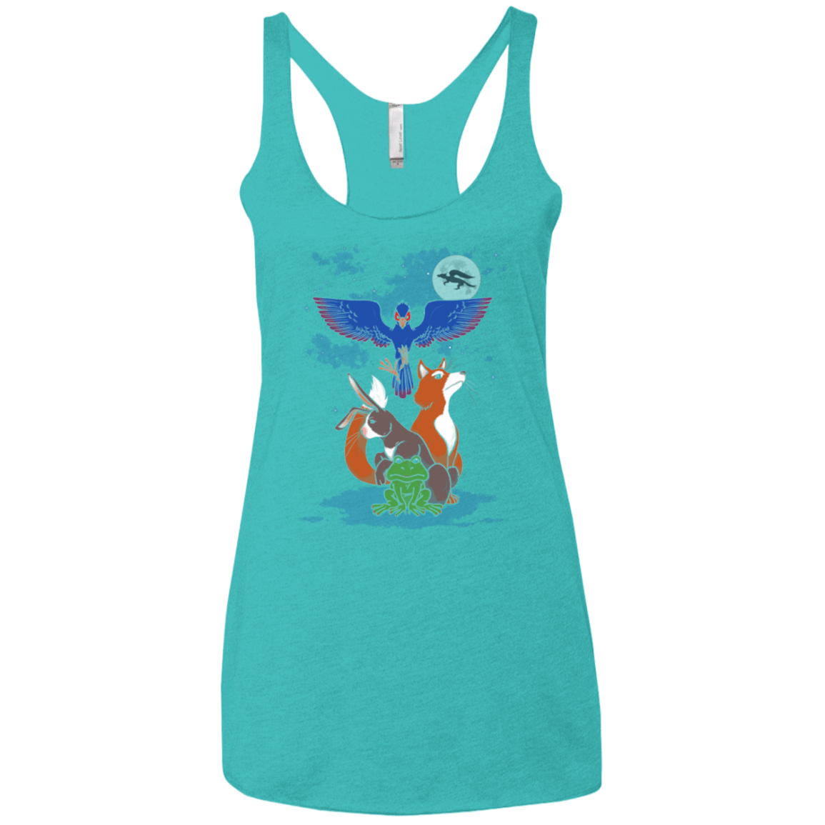 T-Shirts Tahiti Blue / X-Small Do a barrel roll Women's Triblend Racerback Tank