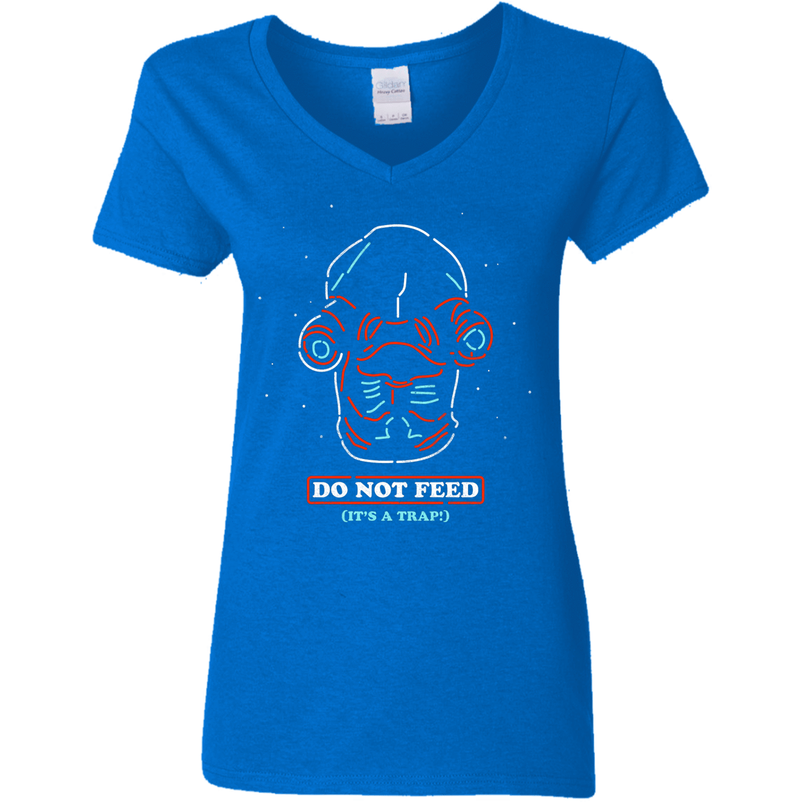 T-Shirts Royal / S Do Not Feed Women's V-Neck T-Shirt