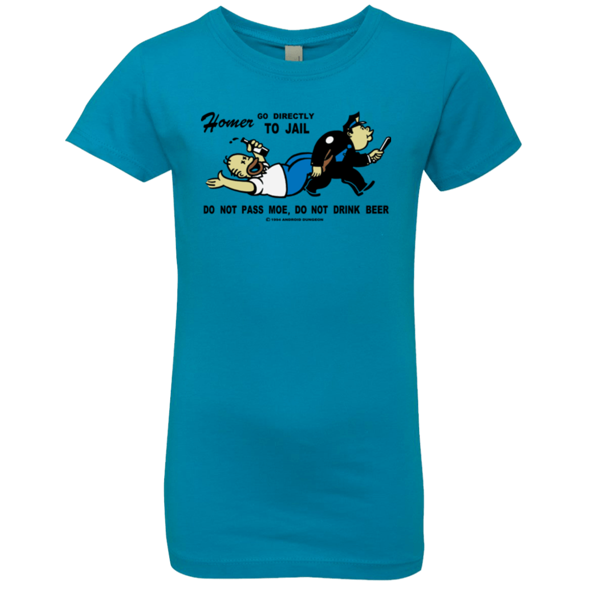 T-Shirts Turquoise / YXS Do Not Pass Moe Girls Premium T-Shirt