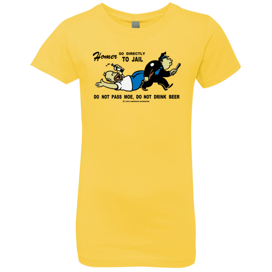 T-Shirts Vibrant Yellow / YXS Do Not Pass Moe Girls Premium T-Shirt