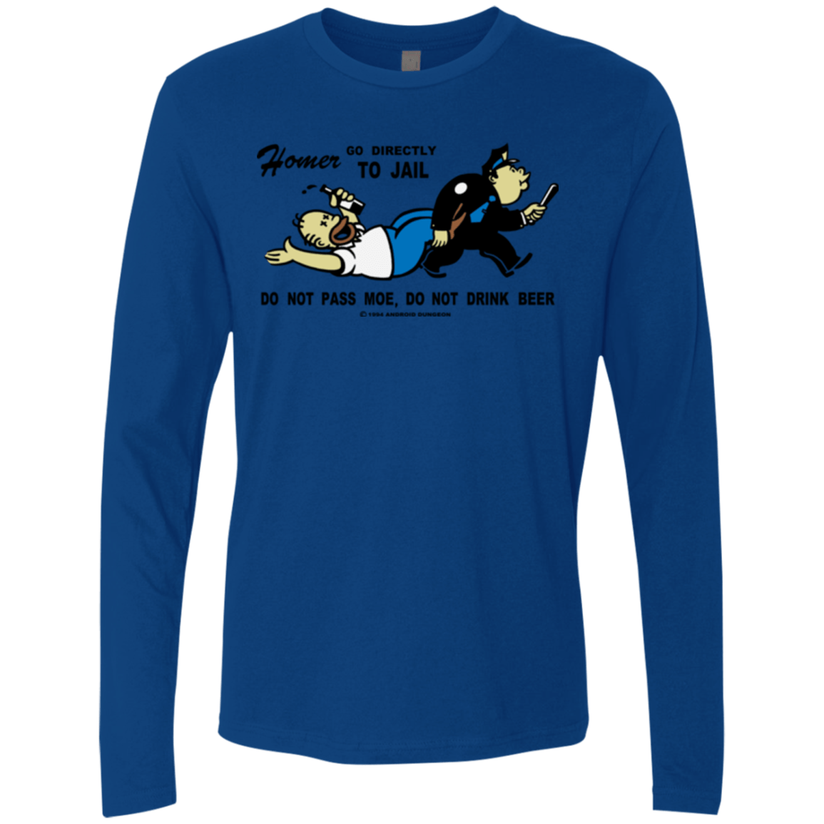 T-Shirts Royal / Small Do Not Pass Moe Men's Premium Long Sleeve