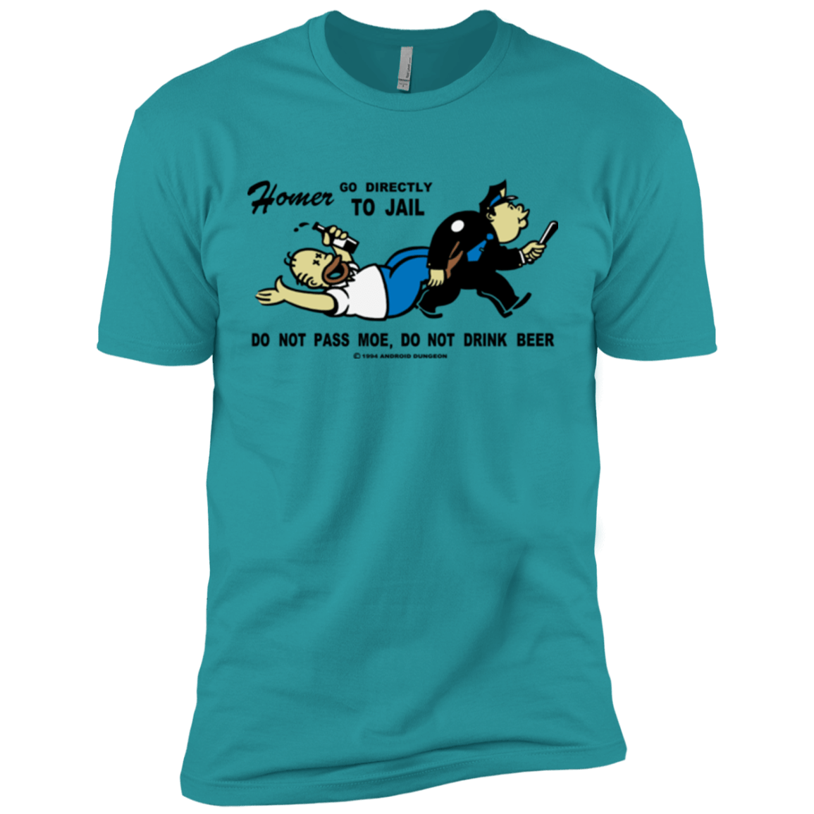 T-Shirts Tahiti Blue / X-Small Do Not Pass Moe Men's Premium T-Shirt