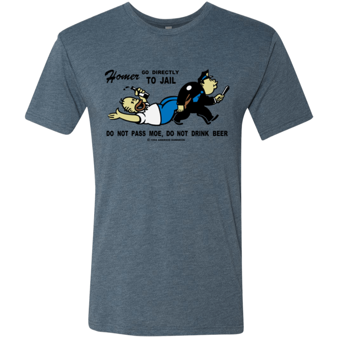 T-Shirts Indigo / Small Do Not Pass Moe Men's Triblend T-Shirt