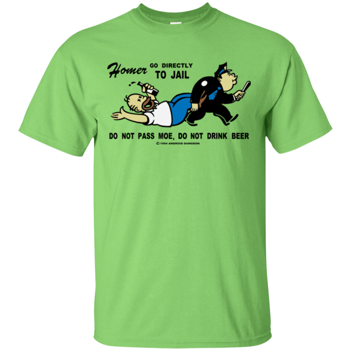 T-Shirts Lime / Small Do Not Pass Moe T-Shirt