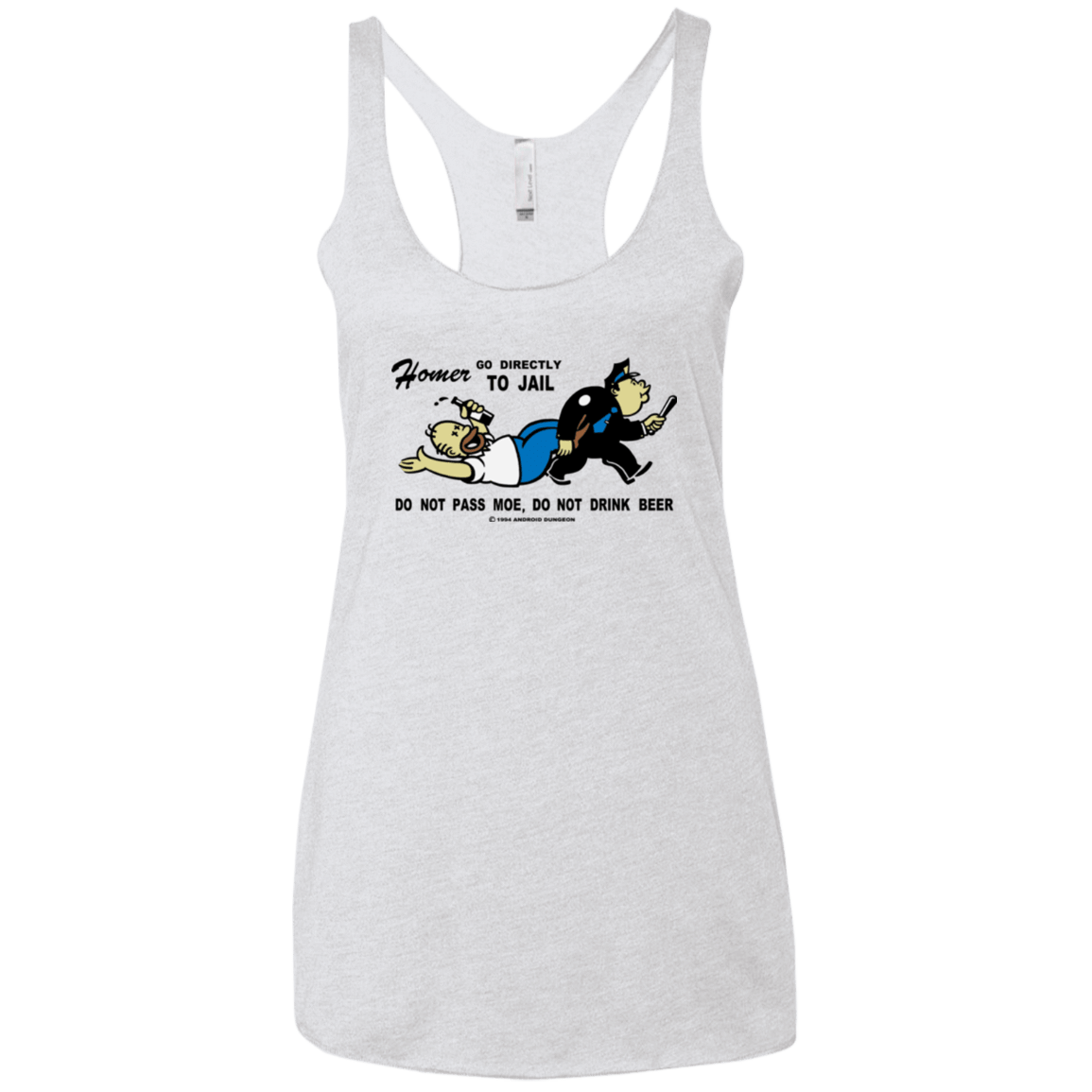 T-Shirts Heather White / X-Small Do Not Pass Moe Women's Triblend Racerback Tank