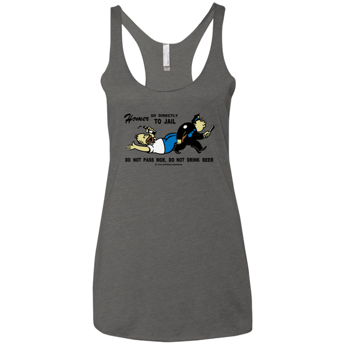 T-Shirts Premium Heather / X-Small Do Not Pass Moe Women's Triblend Racerback Tank