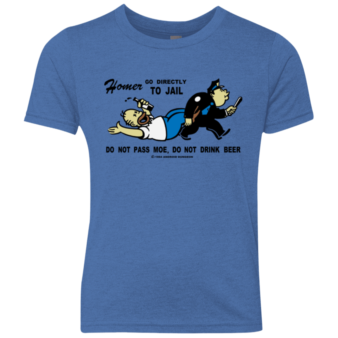 T-Shirts Vintage Royal / YXS Do Not Pass Moe Youth Triblend T-Shirt