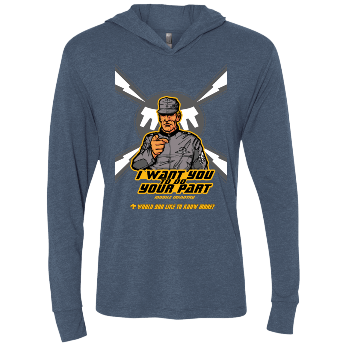 T-Shirts Indigo / X-Small Do Your Part Triblend Long Sleeve Hoodie Tee