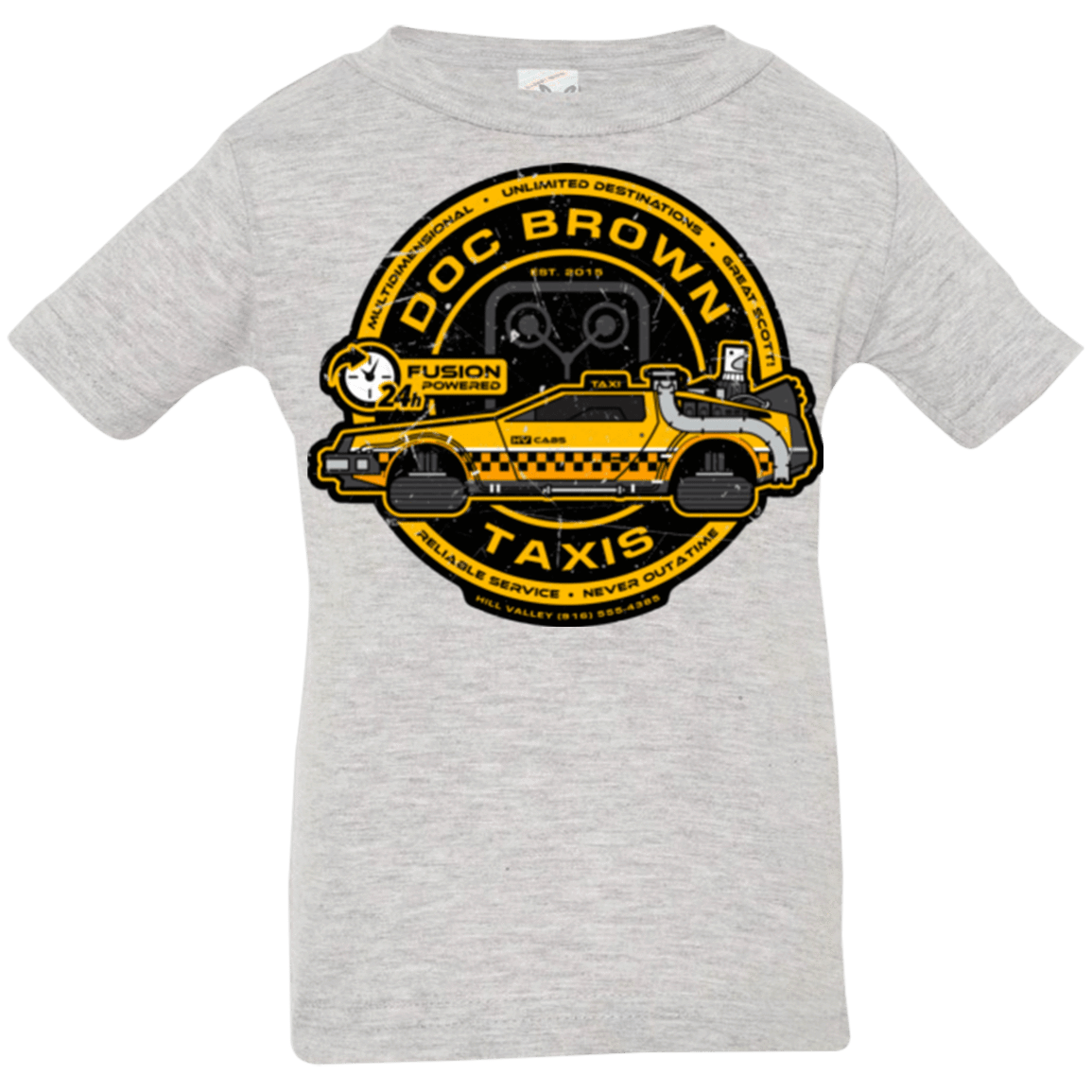 T-Shirts Heather / 6 Months Doc Brown Taxis Infant Premium T-Shirt