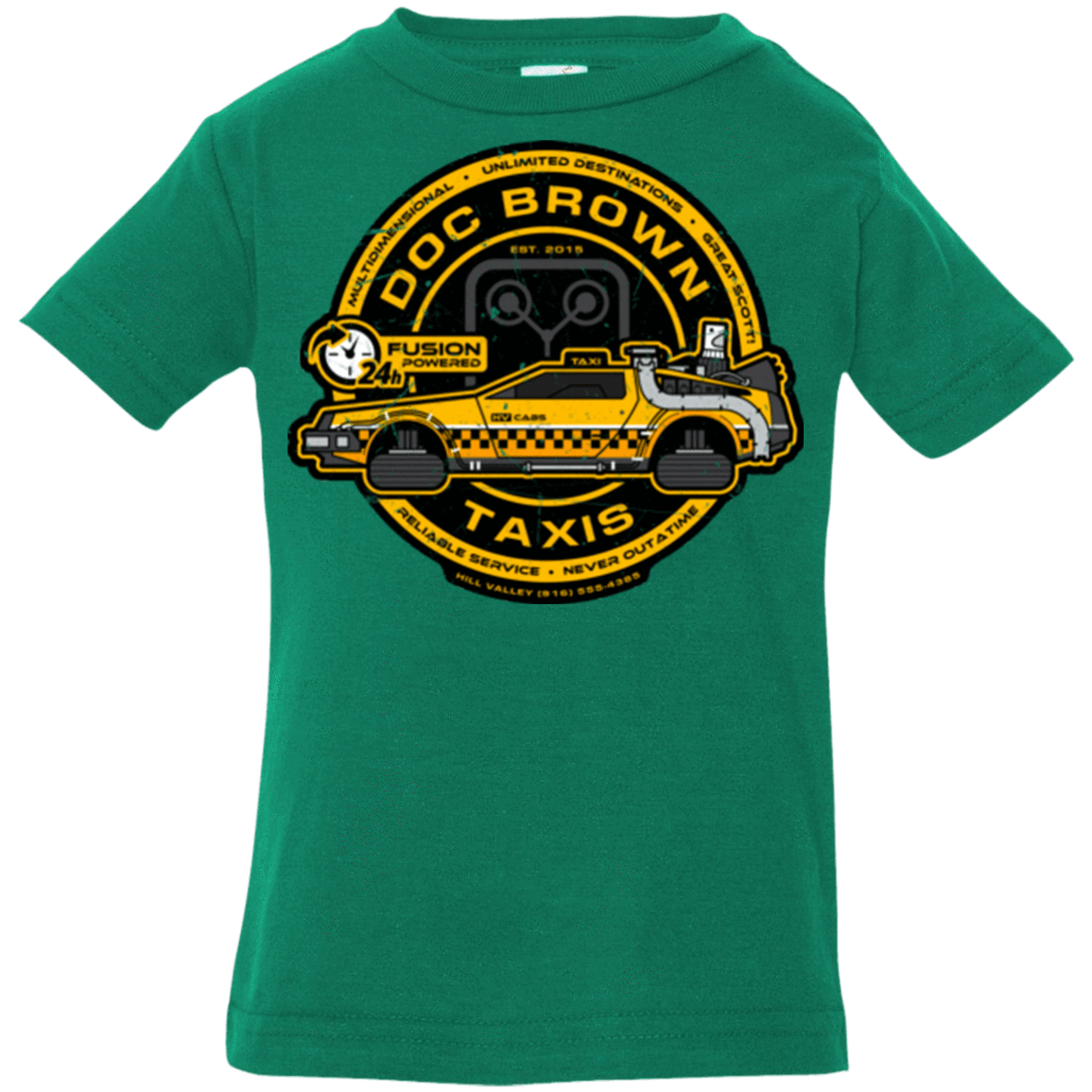 T-Shirts Kelly / 6 Months Doc Brown Taxis Infant Premium T-Shirt