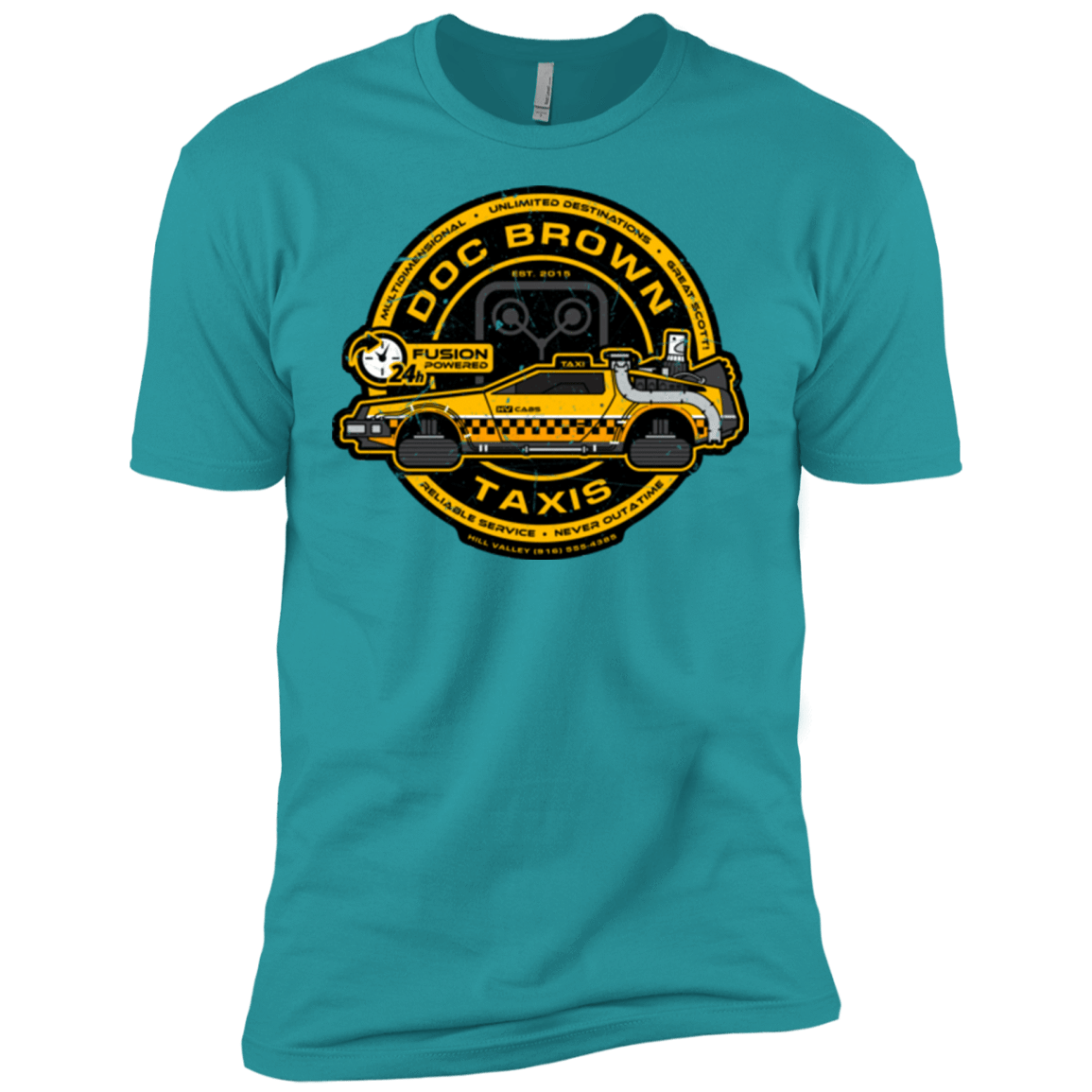 T-Shirts Tahiti Blue / X-Small Doc Brown Taxis Men's Premium T-Shirt