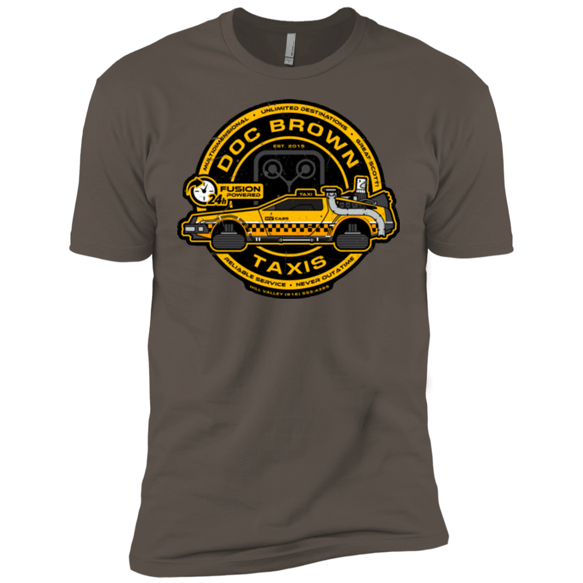 T-Shirts Warm Grey / X-Small Doc Brown Taxis Men's Premium T-Shirt