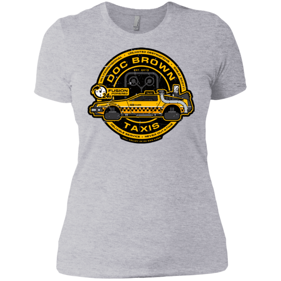 T-Shirts Heather Grey / X-Small Doc Brown Taxis Women's Premium T-Shirt