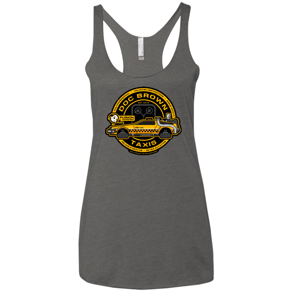 T-Shirts Premium Heather / X-Small Doc Brown Taxis Women's Triblend Racerback Tank